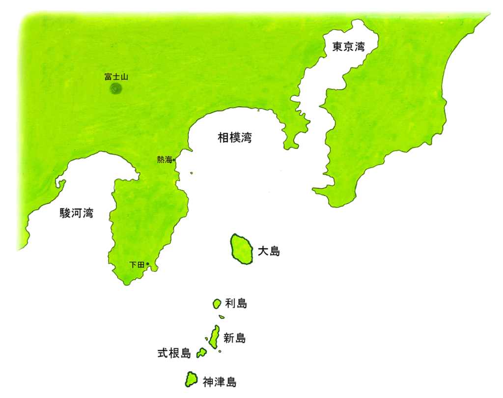 伊豆諸島北部の位置関係
