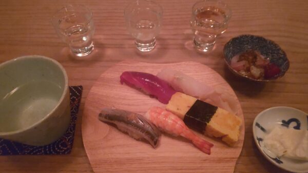 京都で寿司と日本酒